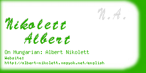 nikolett albert business card